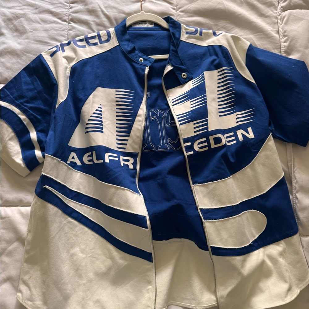 Aelfric Eden Blue and White Collar Shirt